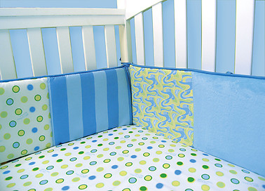 Trend Lab Dr. Seuss Blue Oh, the Places You'll Go! 4PC Bumper Set
